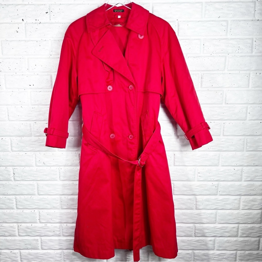Vintage Red Trench Coat